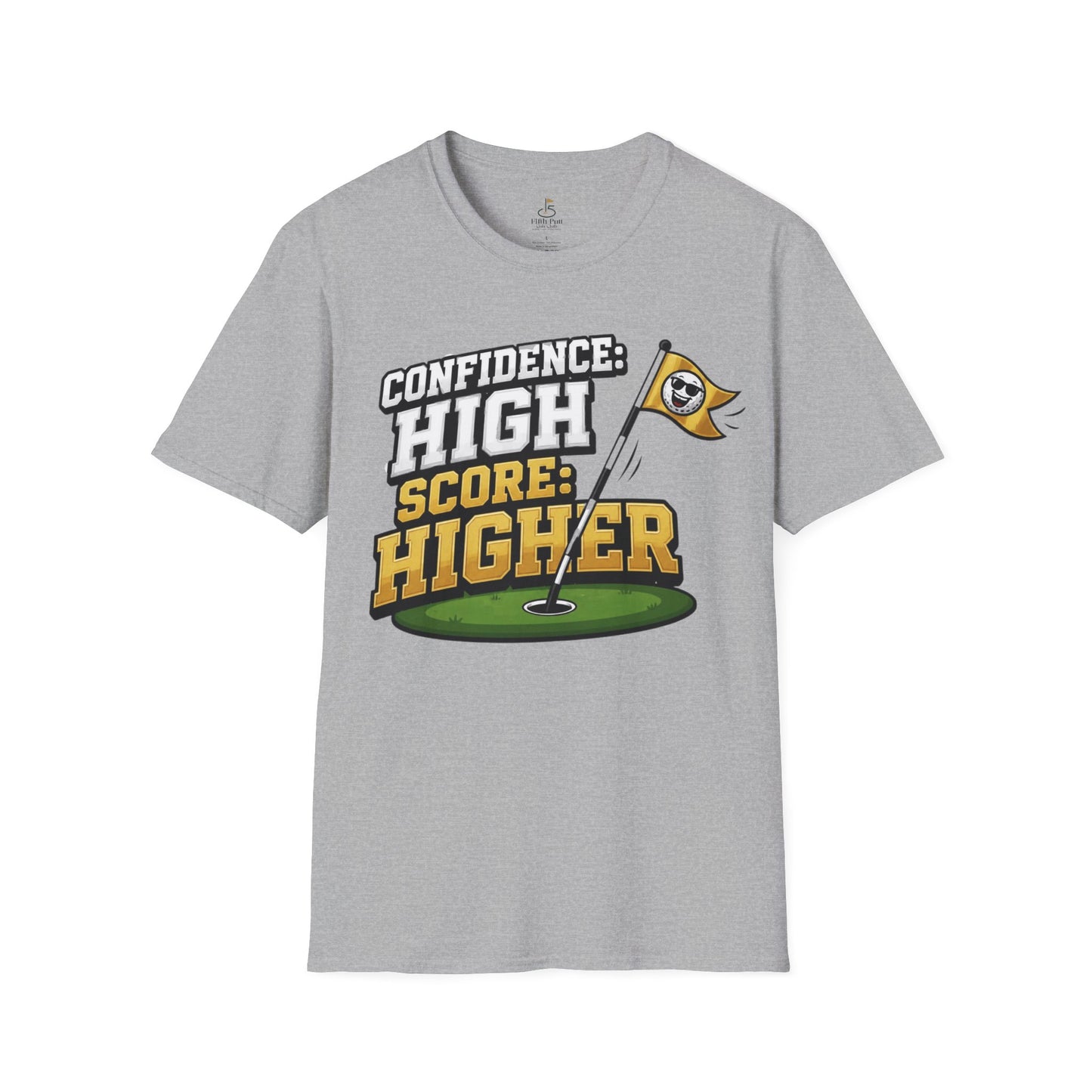 Confidence High Score Higher Golf T-Shirt – Motivational Golf Graphic Tee