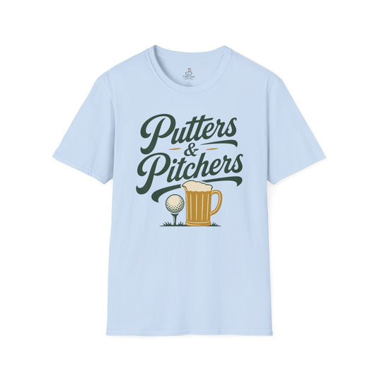 Putters & Pitchers Golf T-Shirt — Funny Beer and Golf Graphic Tee