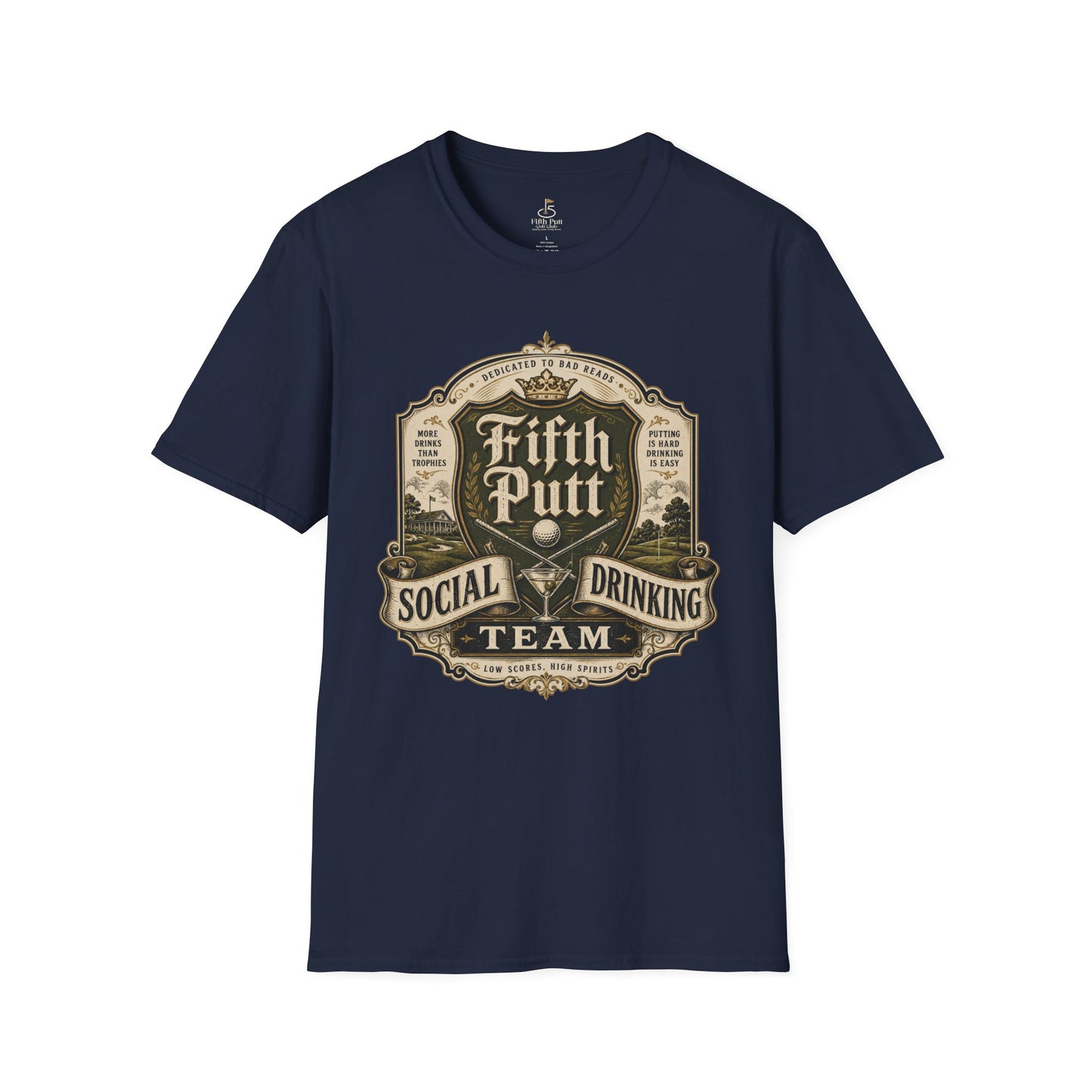 Fifth Putt Social Drinking Team Golf T-Shirt