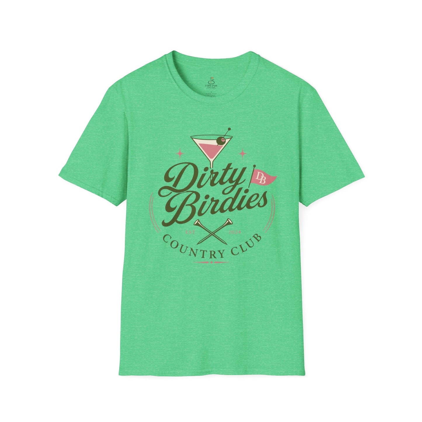 Dirty Birdies Country Club Golf T-Shirt — Retro Golf & Martini Graphic Tee