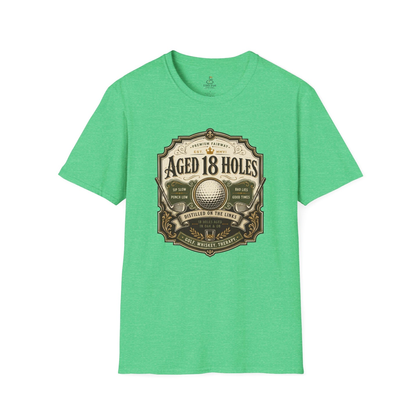 Aged 18 Holes Golf T-Shirt - Vintage Golf Badge Tee