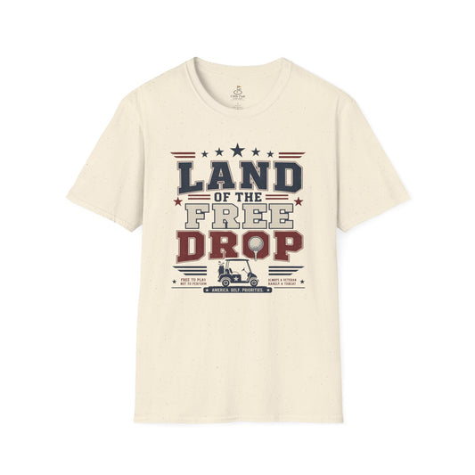 Land of the Free Drop Patriotic T-Shirt - Golf Cart Graphic Tee