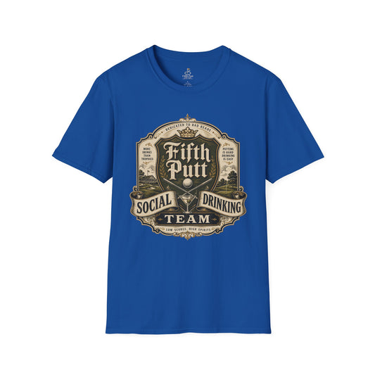 Fifth Putt Social Drinking Team Golf T-Shirt