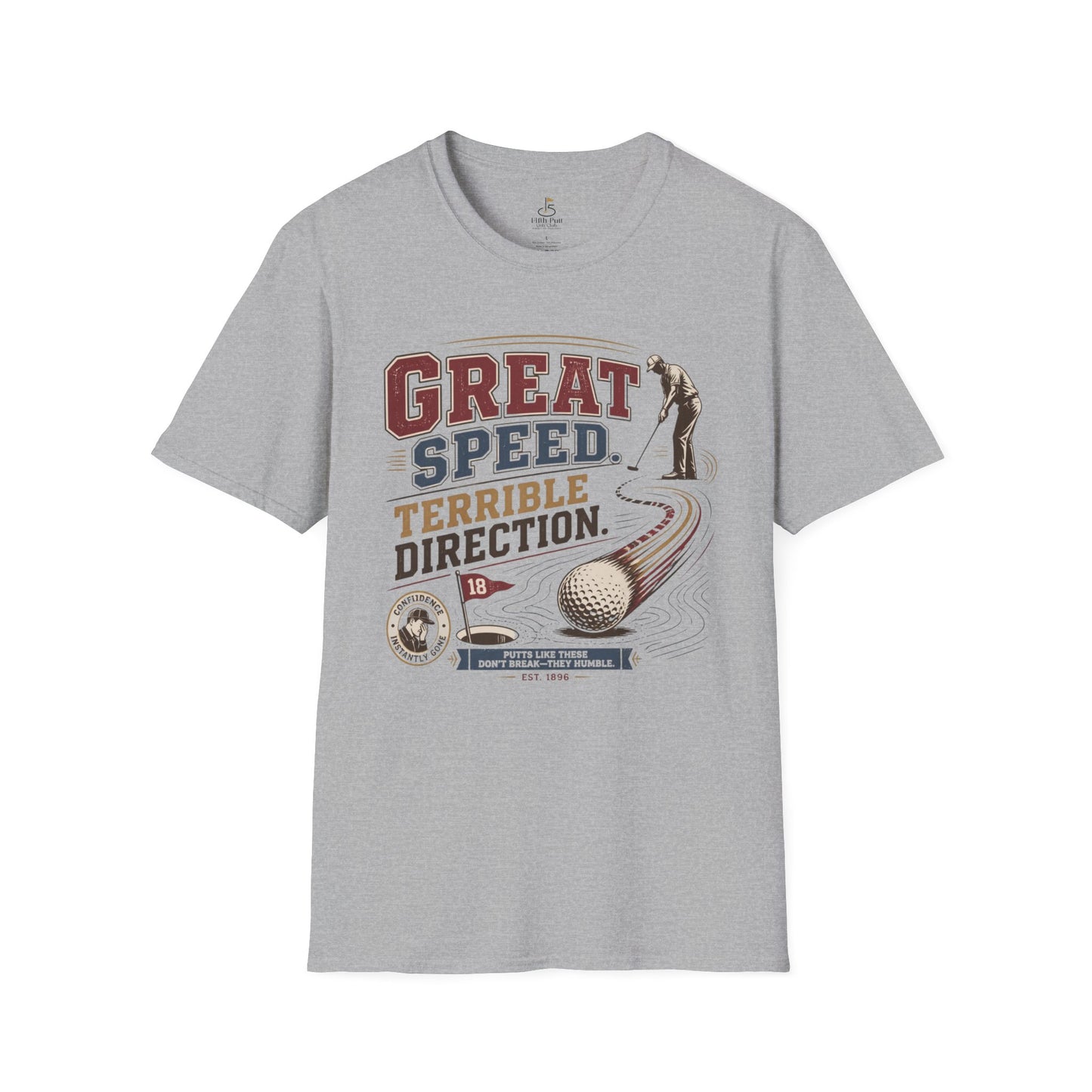 Great Speed, Terrible Direction Golf T-Shirt - Vintage Golf Humor Tee