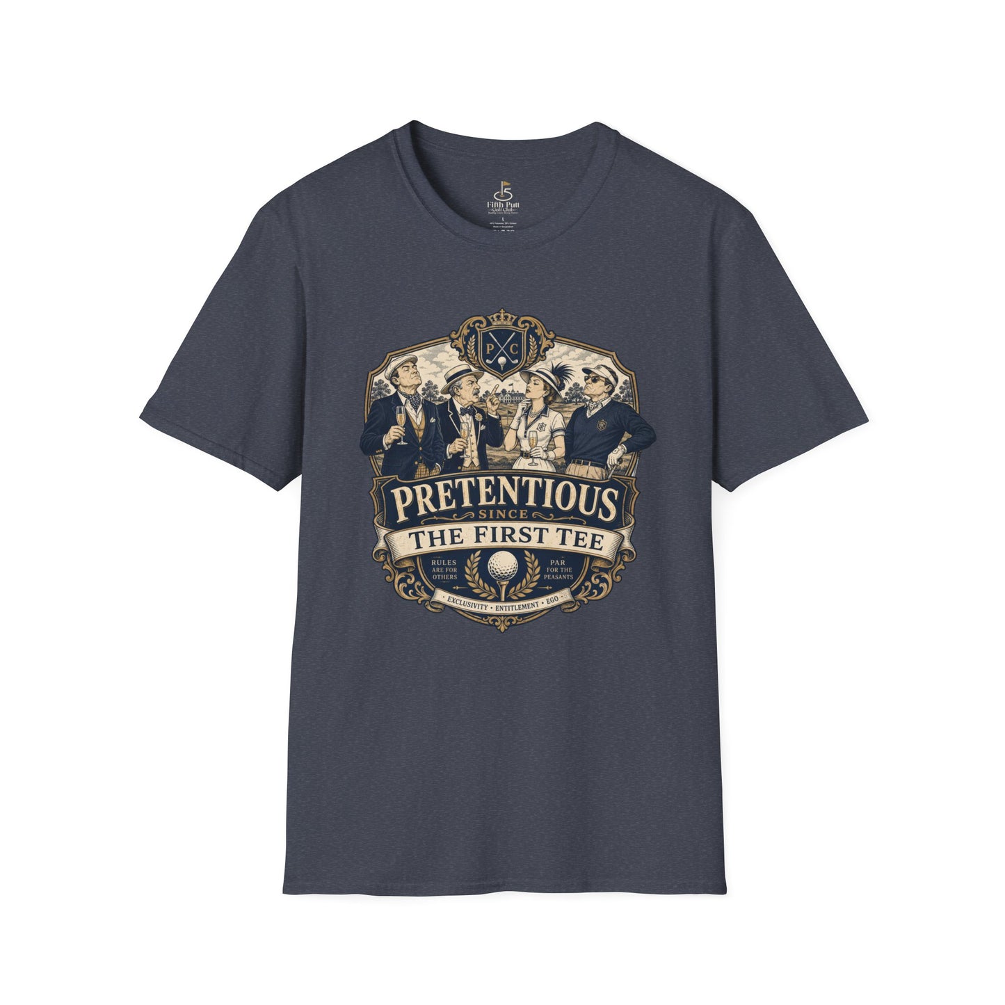 Pretentious The First Tee Golf T-Shirt — Vintage Golfers Crest