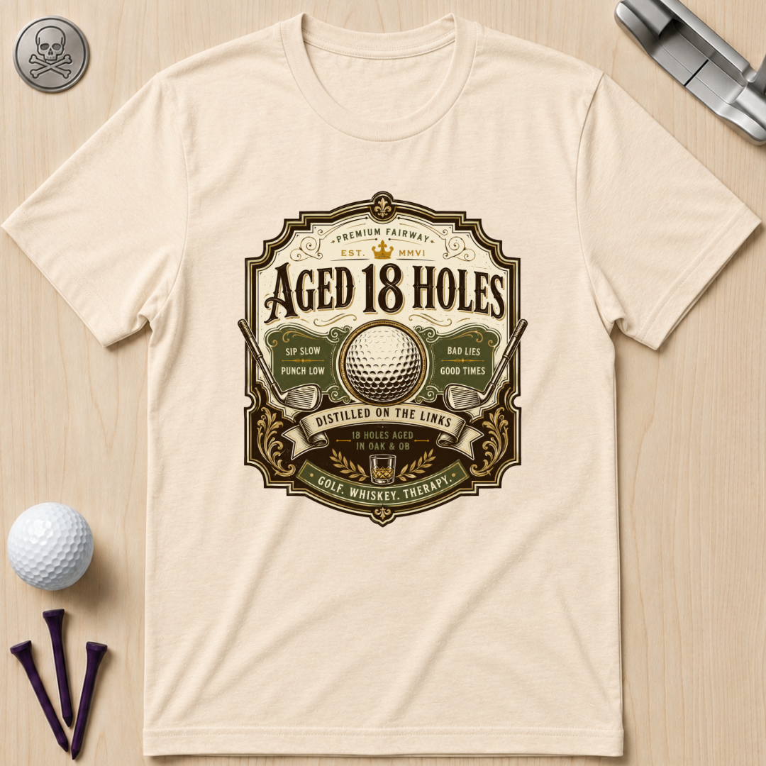 Aged 18 Holes Golf T-Shirt