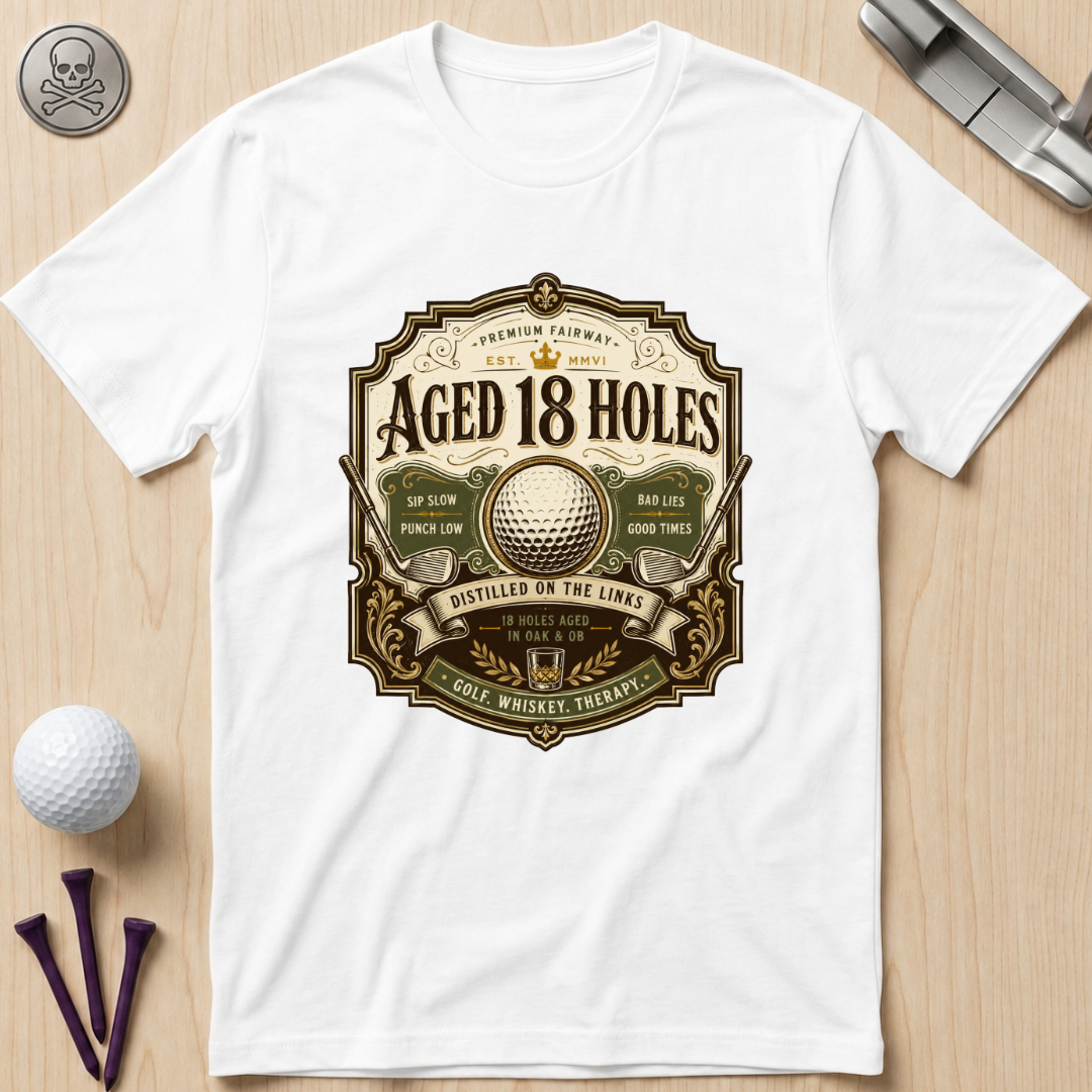 Aged 18 Holes Golf T-Shirt