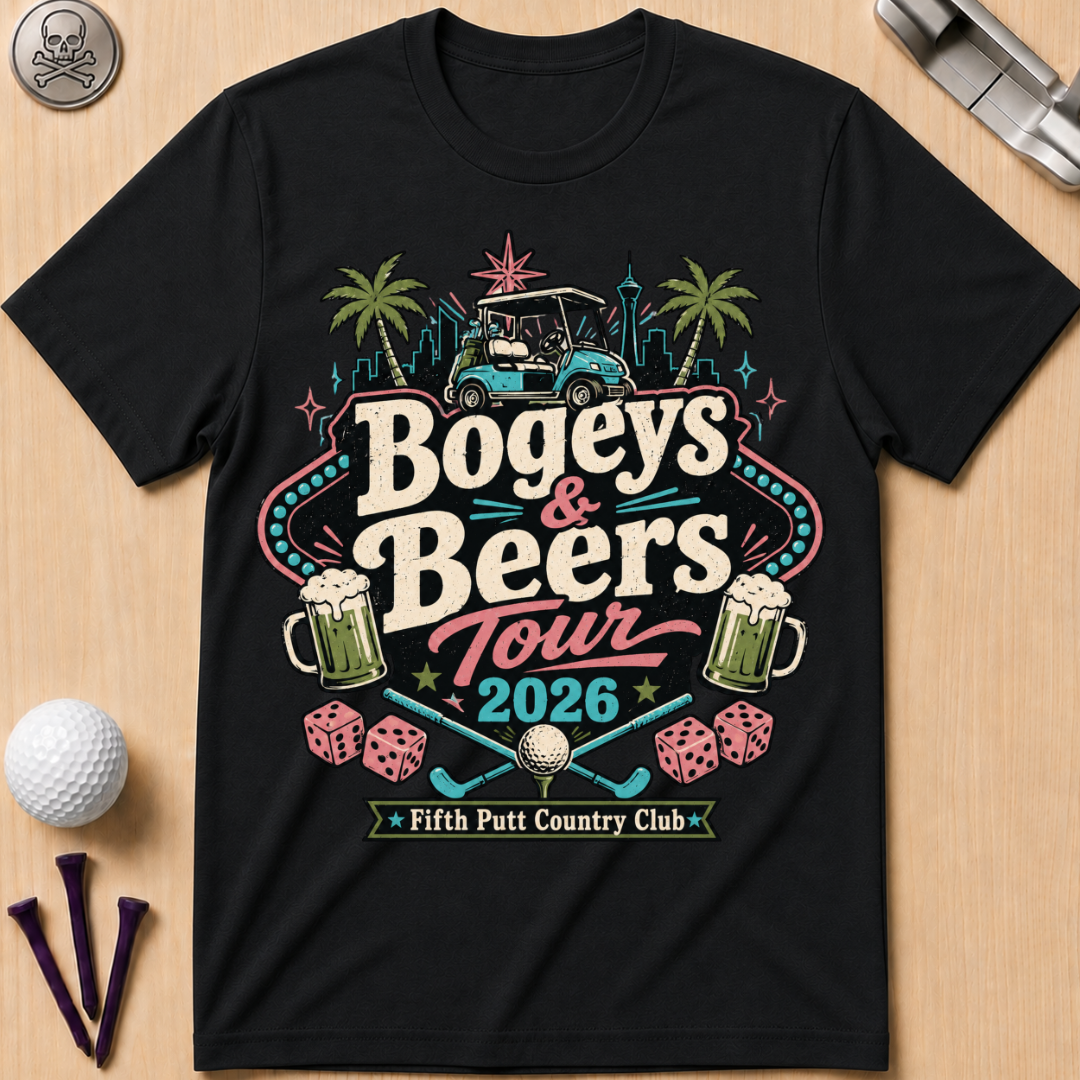Bogeys & Beers Tour 2026 Golf T-Shirt