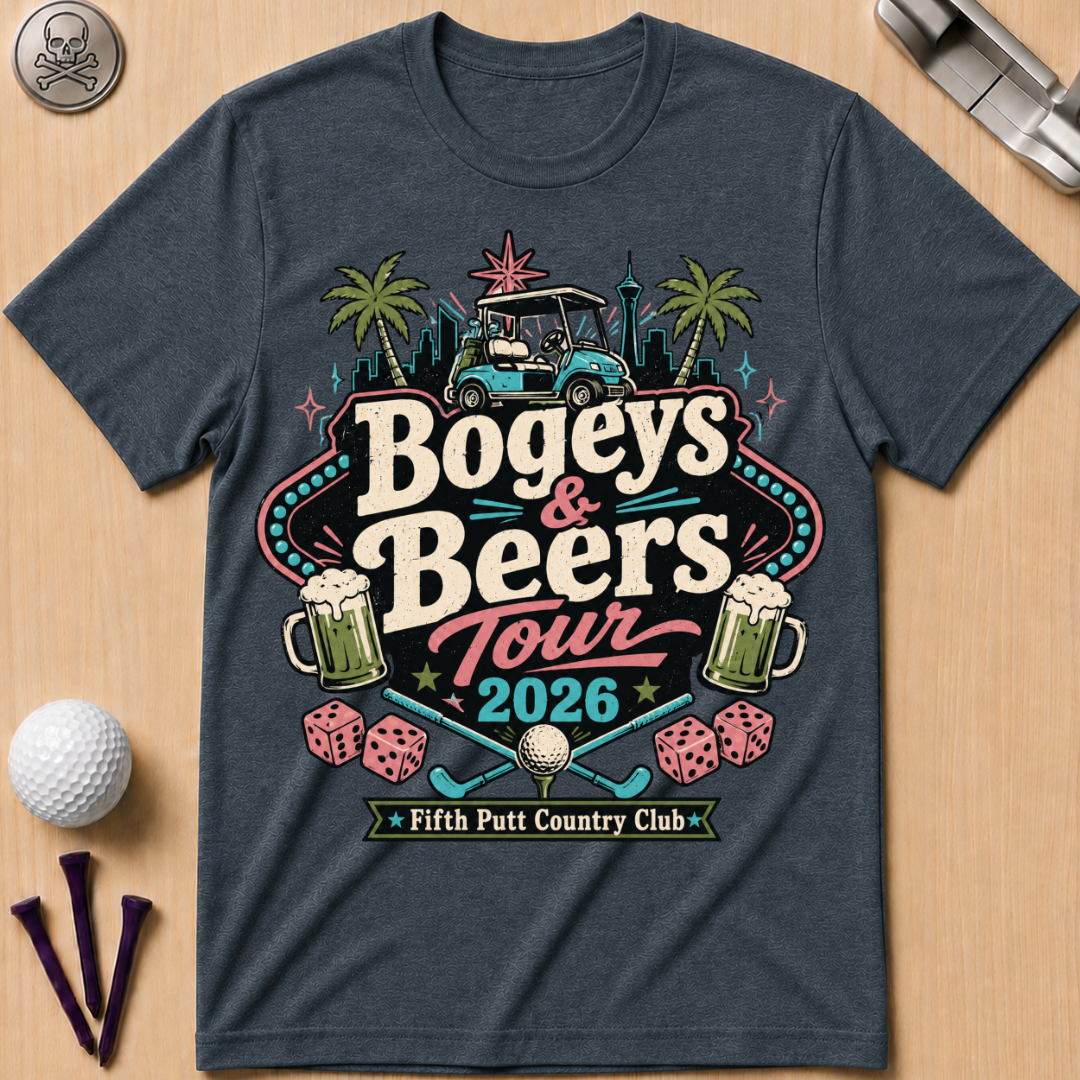 Bogeys & Beers Tour 2026 Golf T-Shirt