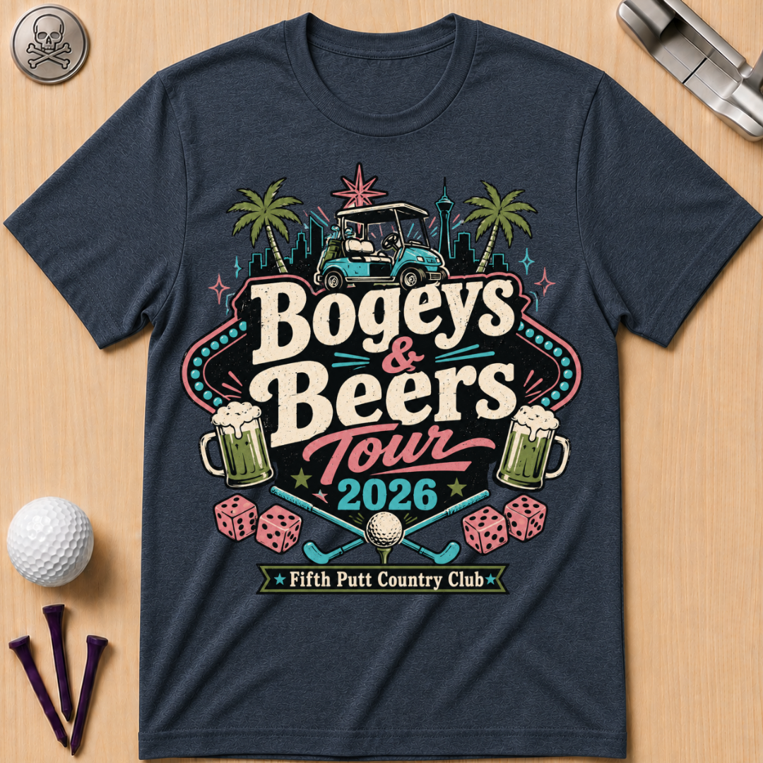Bogeys & Beers Tour 2026 Golf T-Shirt