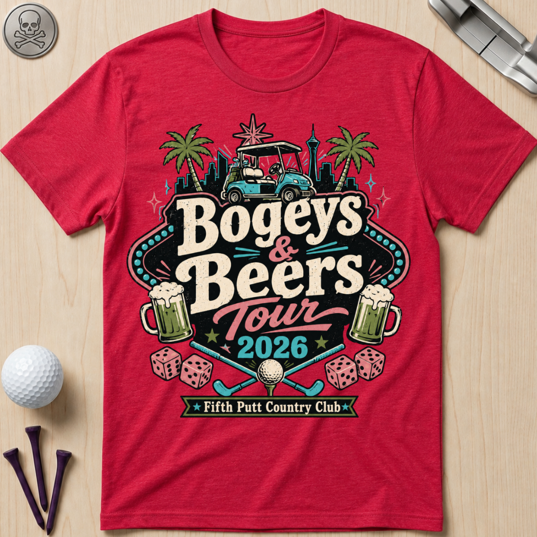 Bogeys & Beers Tour 2026 Golf T-Shirt
