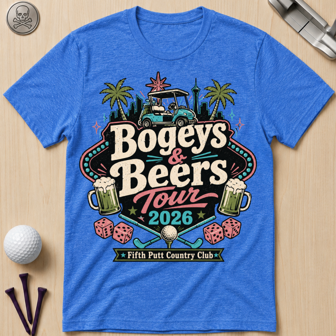 Bogeys & Beers Tour 2026 Golf T-Shirt