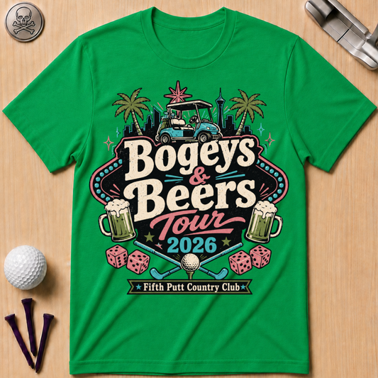 Bogeys & Beers Tour 2026 Golf T-Shirt