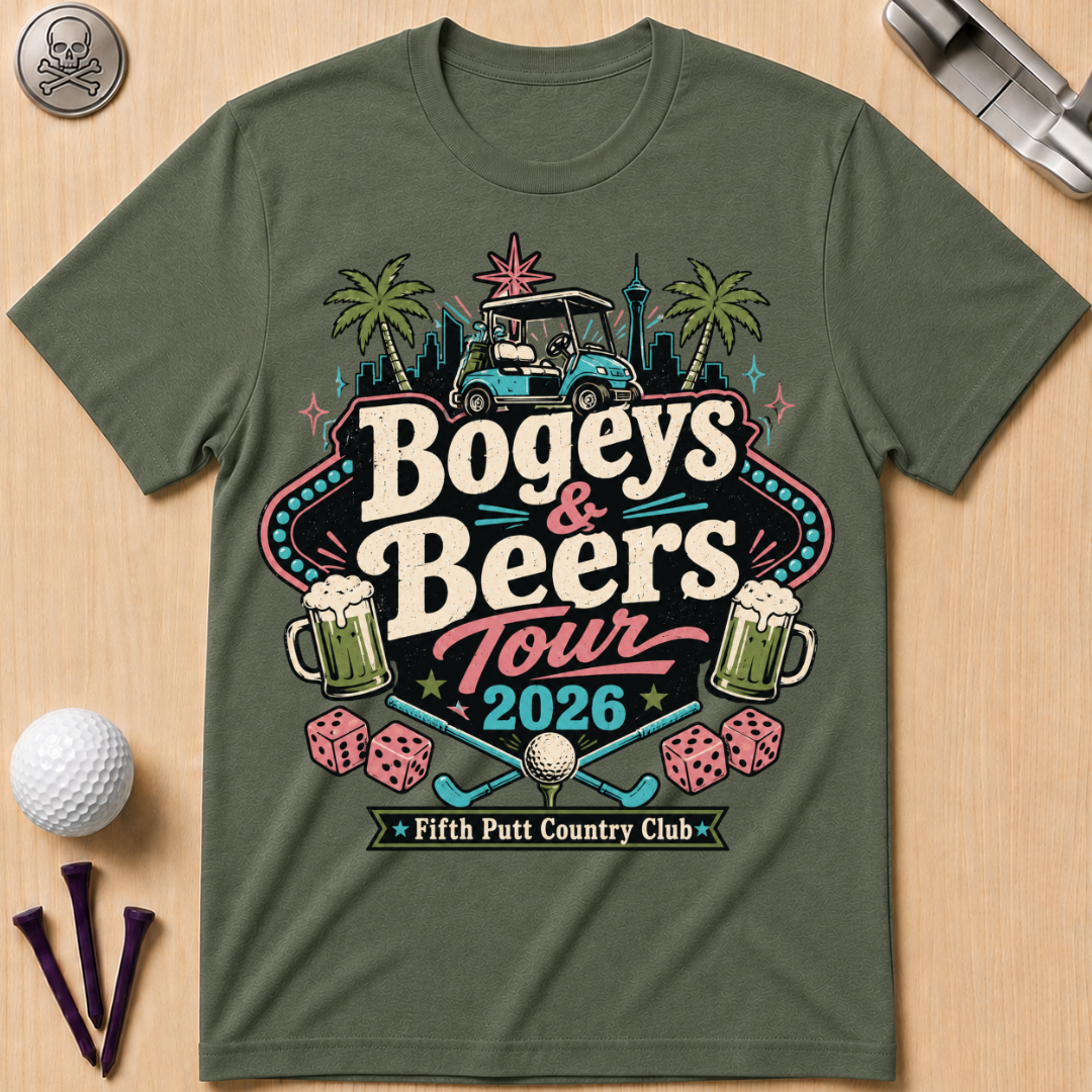 Bogeys & Beers Tour 2026 Golf T-Shirt