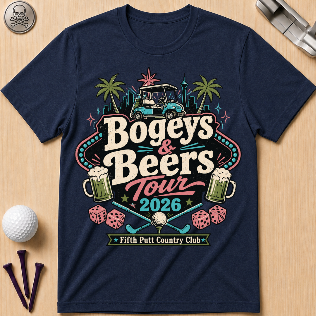 Bogeys & Beers Tour 2026 Golf T-Shirt