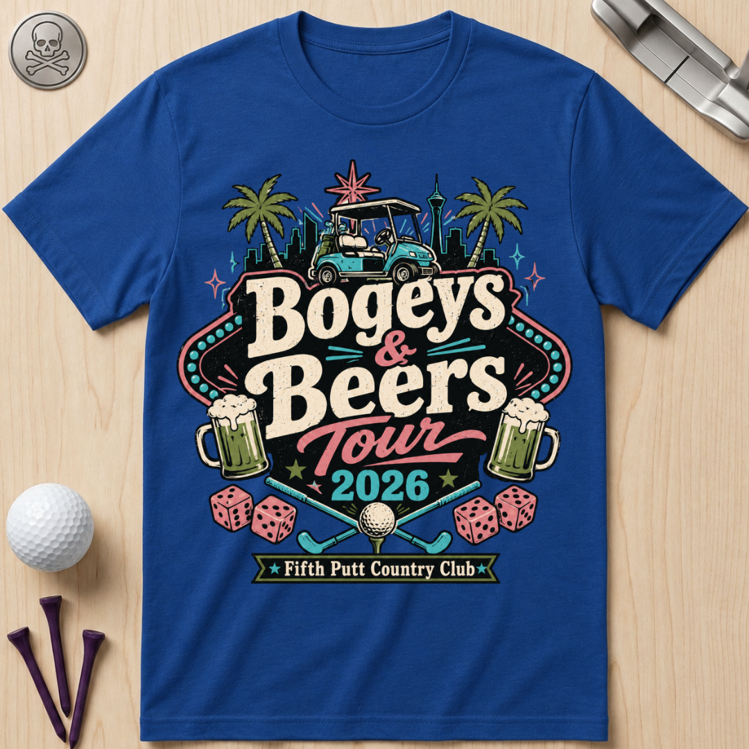 Bogeys & Beers Tour 2026 Golf T-Shirt