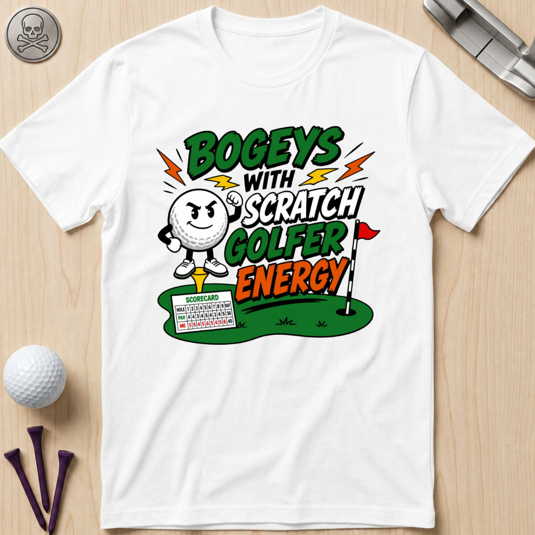 Bogeys With Scratch Golfer Energy T-Shirt