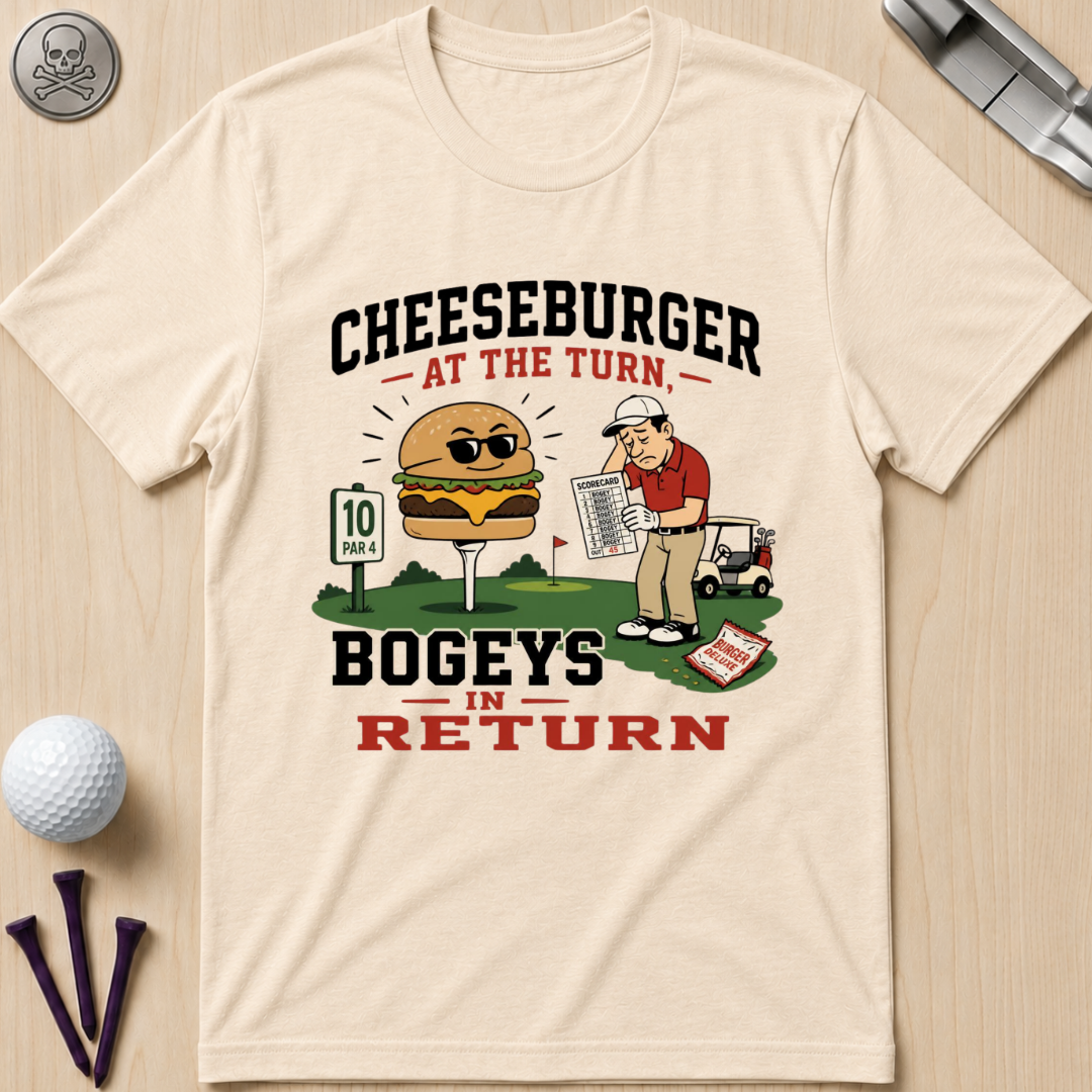 Cheeseburger at the Turn Bogeys in Return T-Shirt