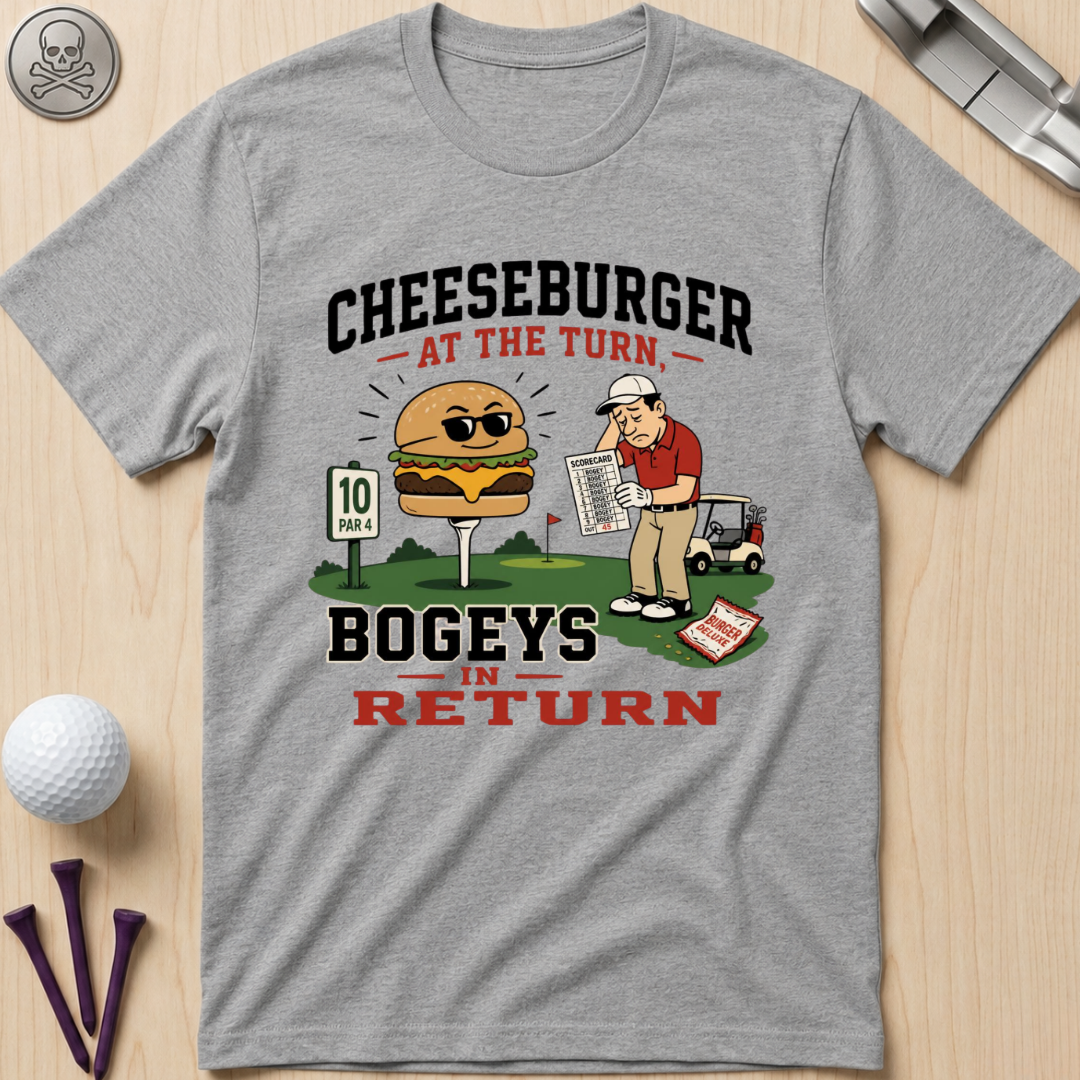 Cheeseburger at the Turn Bogeys in Return T-Shirt