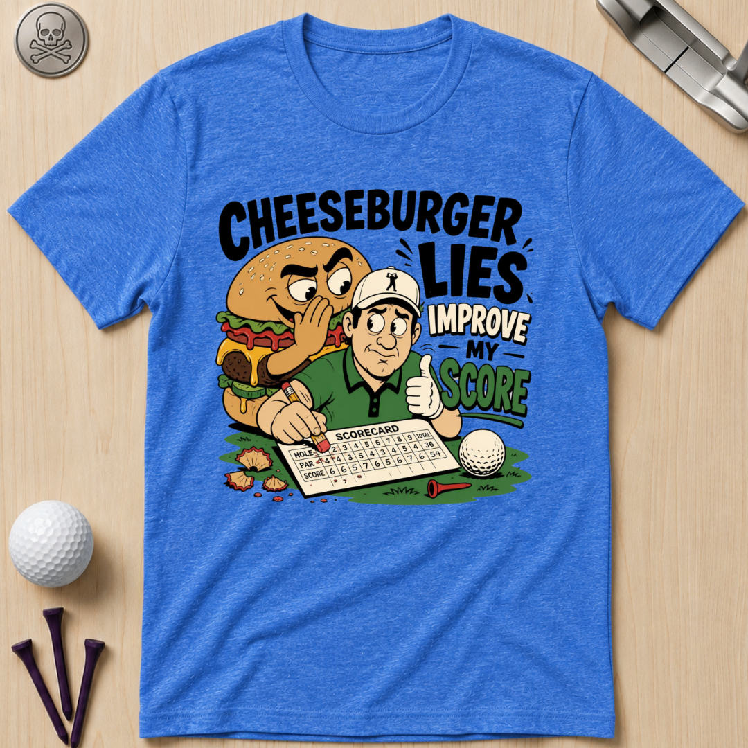 Cheeseburger Lies Improve My Score T-Shirt