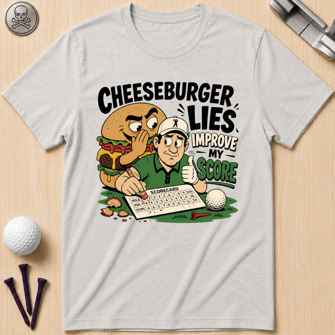 Cheeseburger Lies Improve My Score T-Shirt