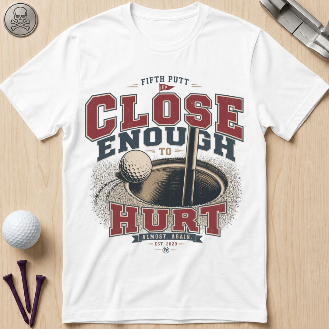 Close Enough to Hurt Golf T-Shirt