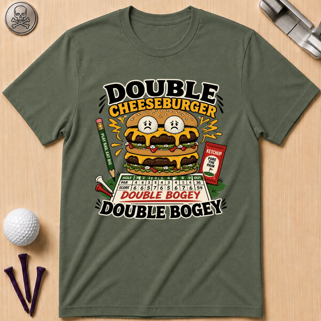 Double Cheeseburger Double Bogey T-Shirts