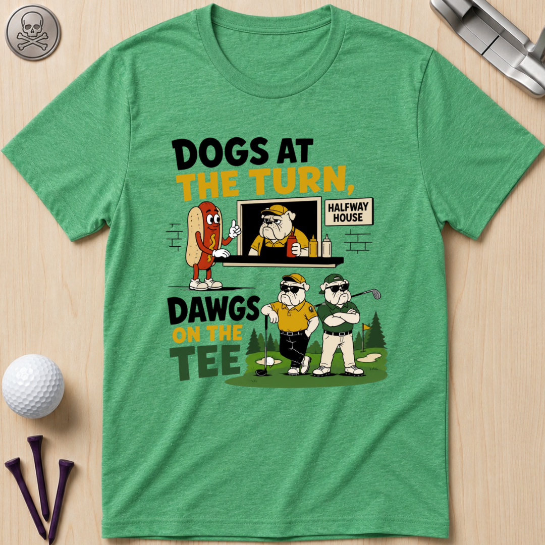 Dogs at the Turn, Dawgs on the Tee Golf T-Shirt