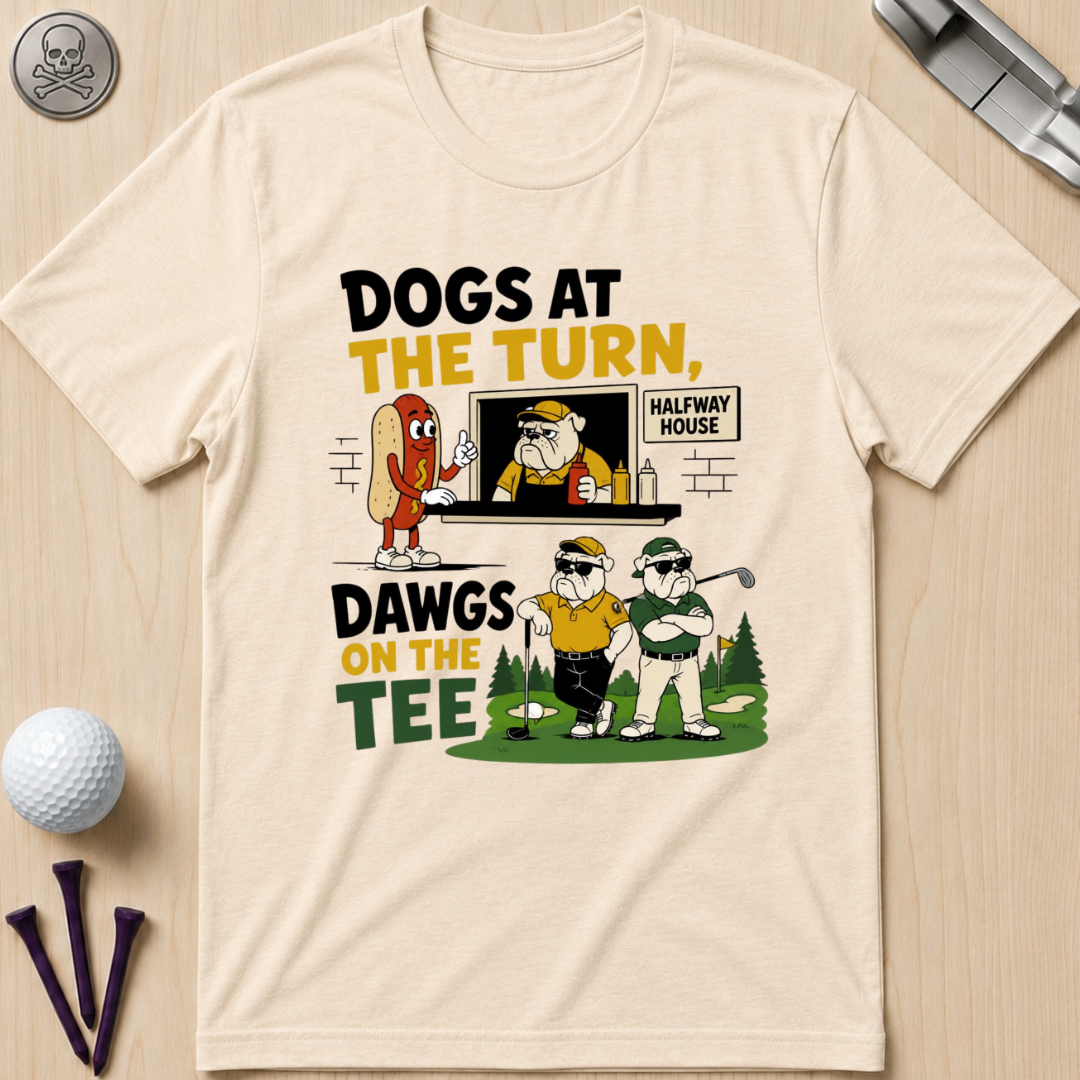 Dogs at the Turn, Dawgs on the Tee Golf T-Shirt