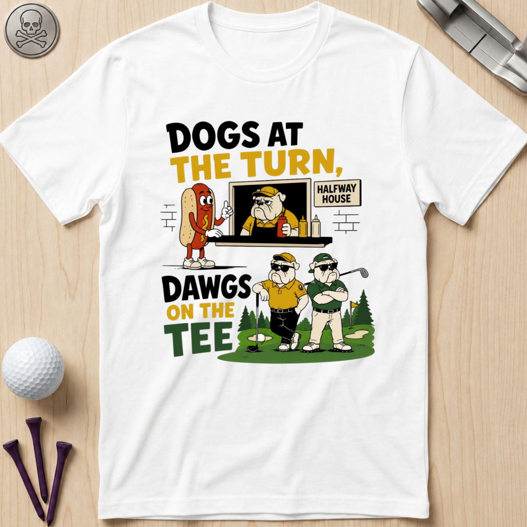 Dogs at the Turn, Dawgs on the Tee Golf T-Shirt