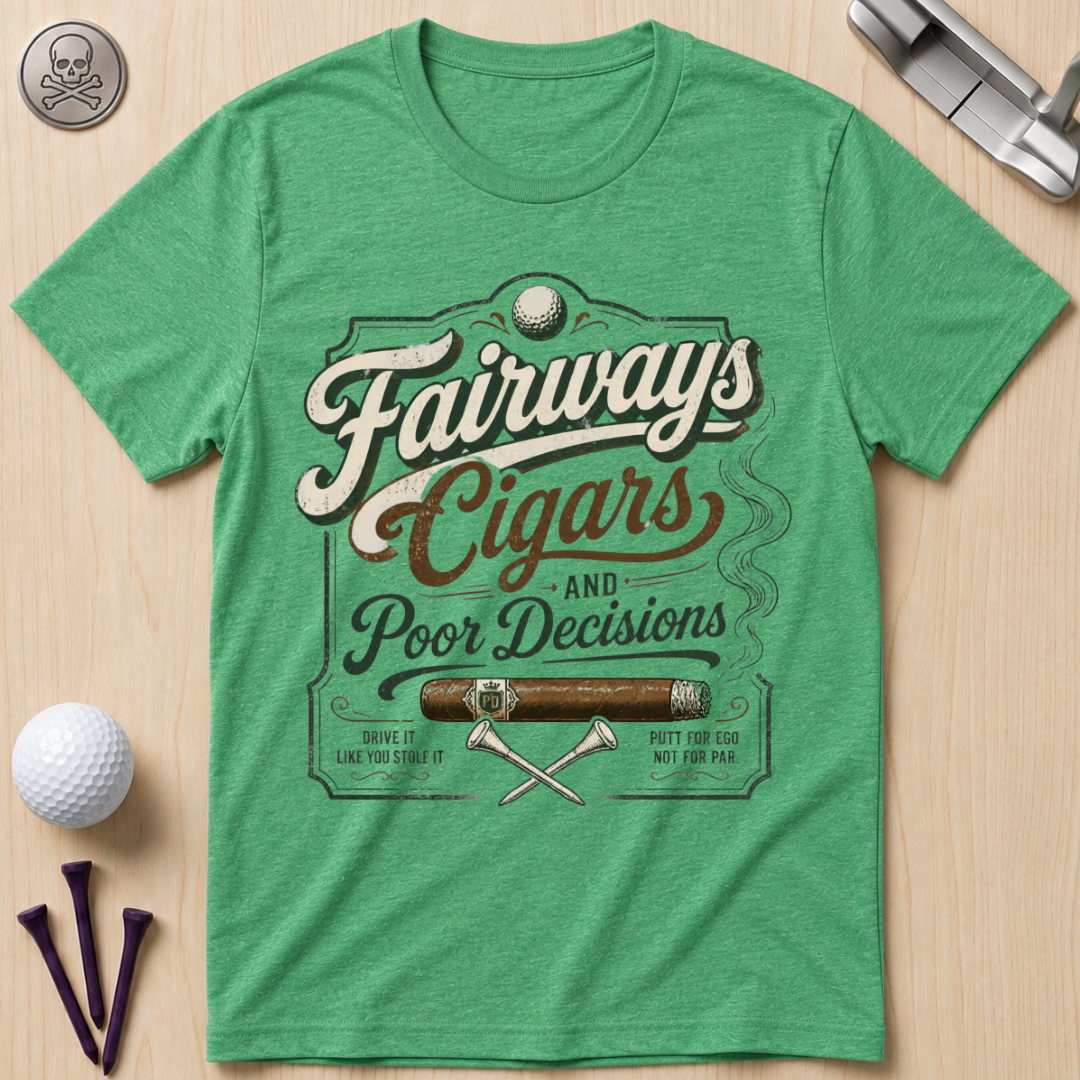 Fairways, Cigars & Poor Decisions Golf T-Shirt