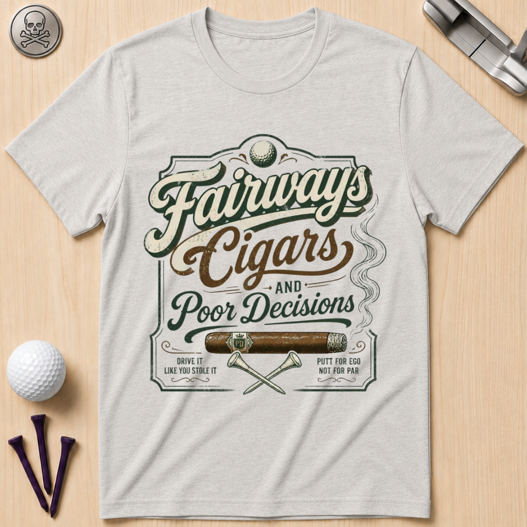 Fairways, Cigars & Poor Decisions Golf T-Shirt