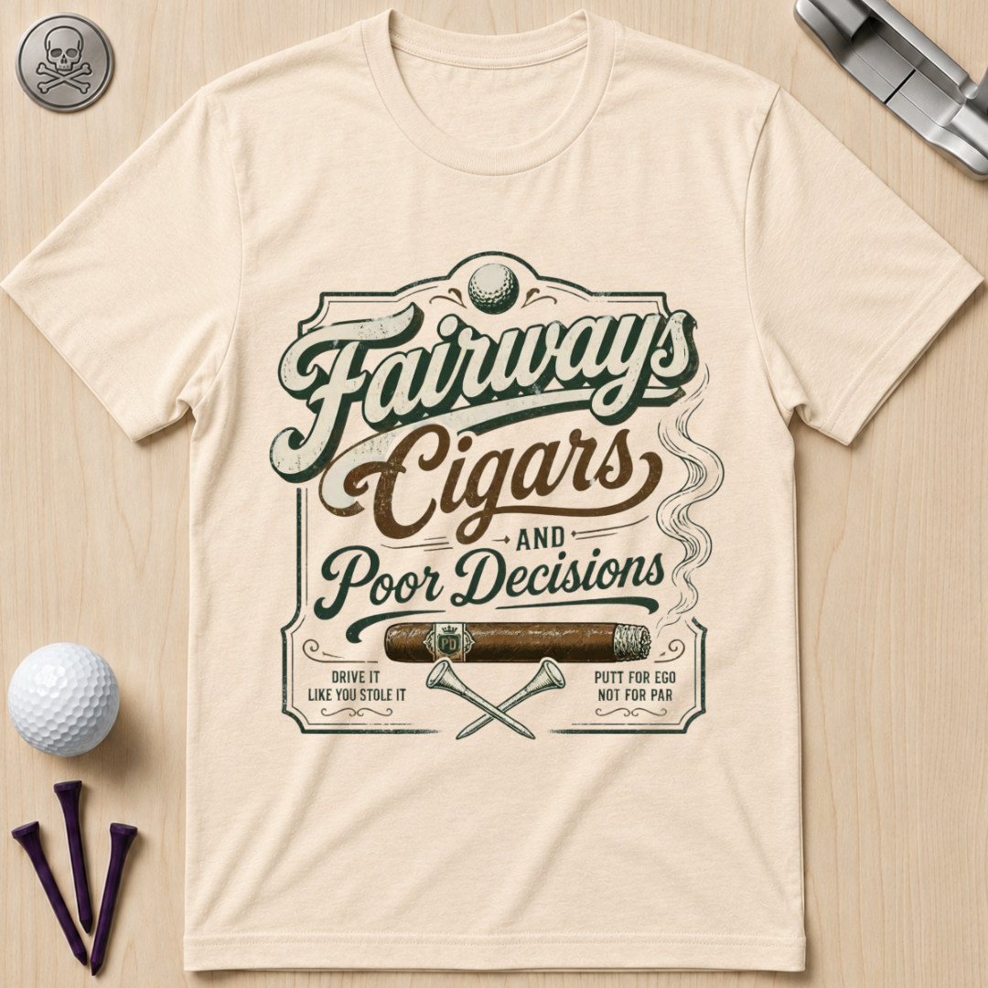 Fairways, Cigars & Poor Decisions Golf T-Shirt