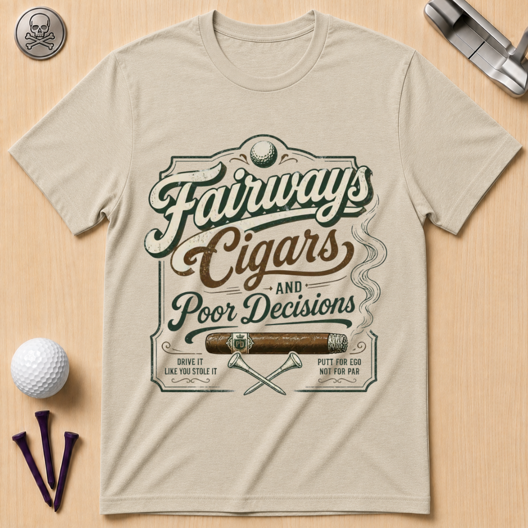 Fairways, Cigars & Poor Decisions Golf T-Shirt