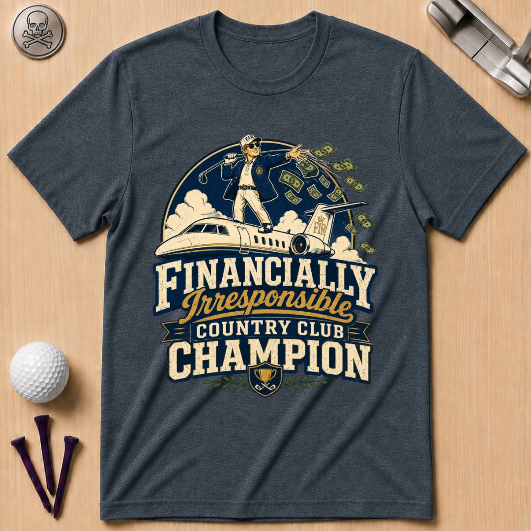 Financially Irresponsible Country Club Champion Golf T-Shirt