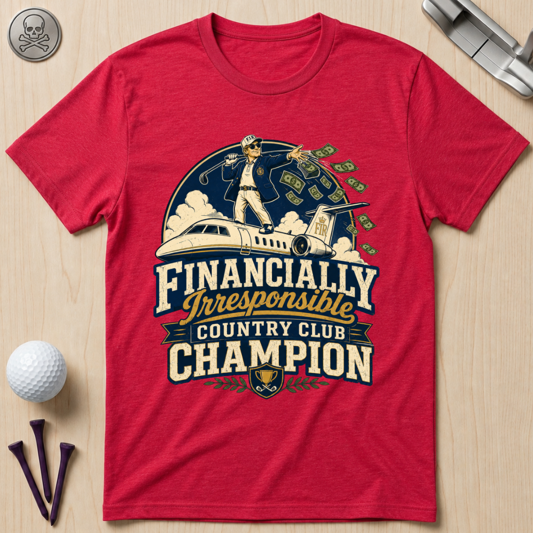 Financially Irresponsible Country Club Champion Golf T-Shirt