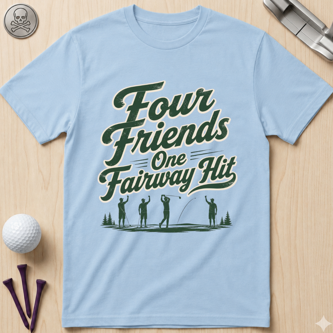 Four Friends One Fairway Hit Golf T-Shirt