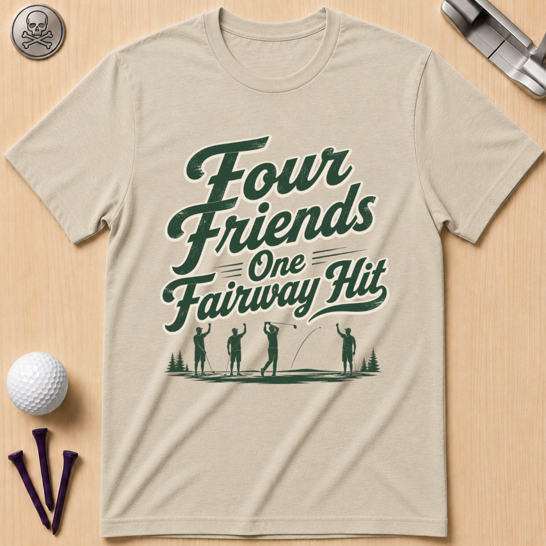 Four Friends One Fairway Hit Golf T-Shirt