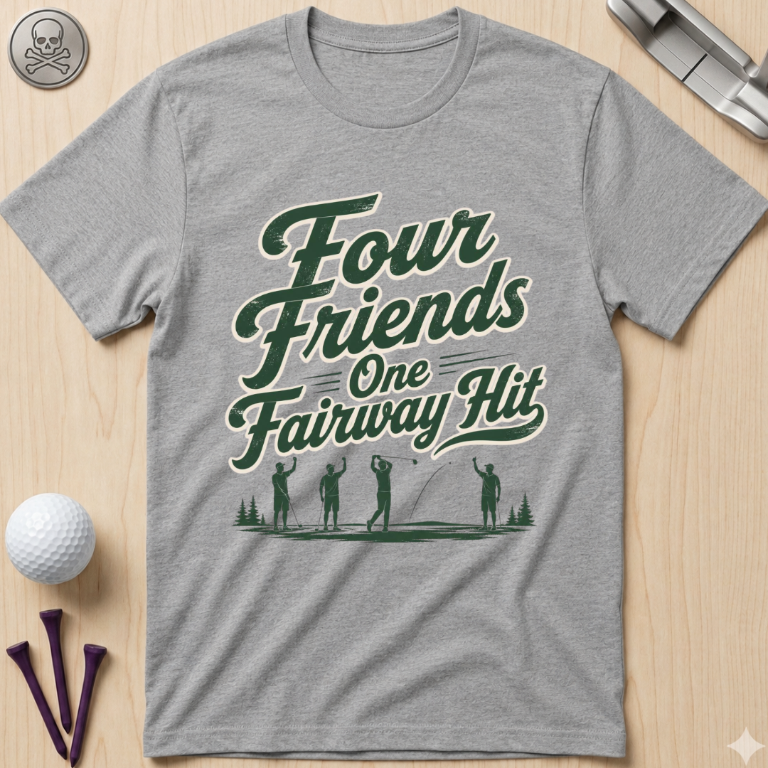 Four Friends One Fairway Hit Golf T-Shirt