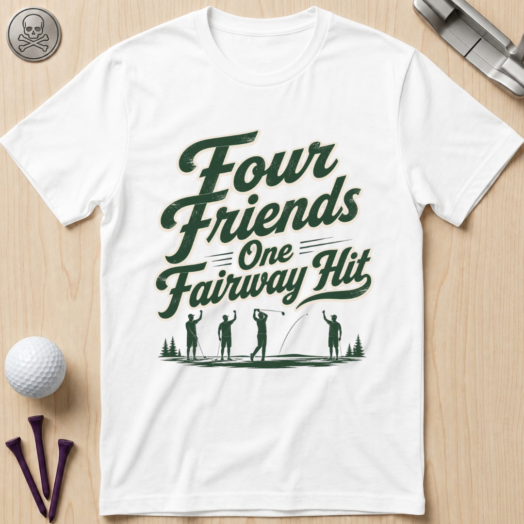 Four Friends One Fairway Hit Golf T-Shirt
