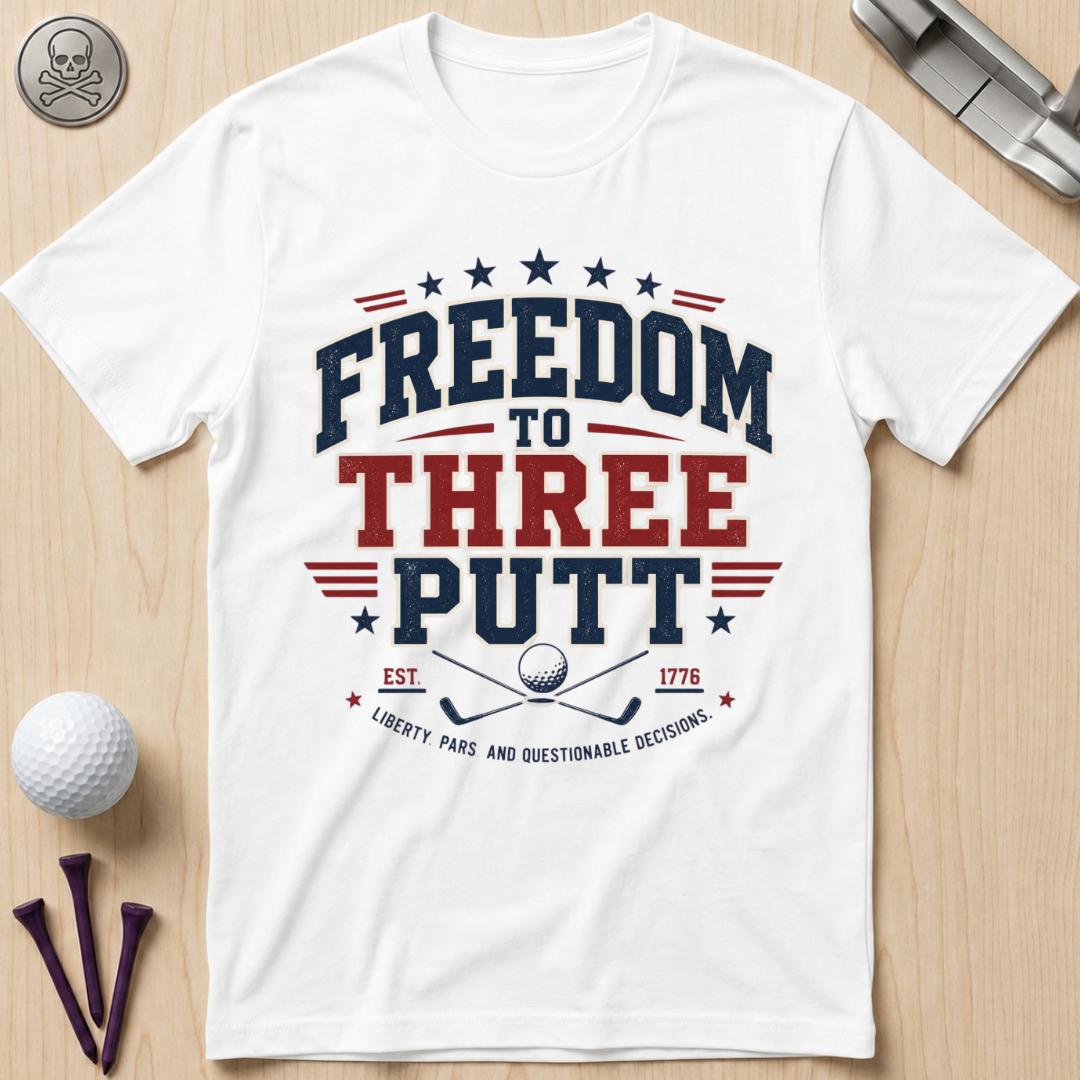Freedom to Three Putt Golf T-Shirt