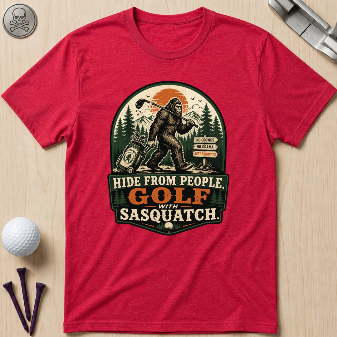Golf With Sasquatch Golf T-Shirt