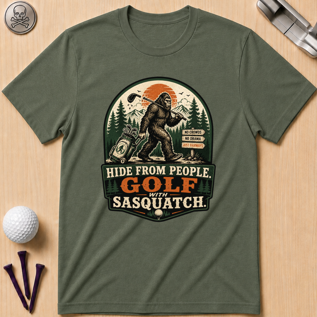Golf With Sasquatch Golf T-Shirt