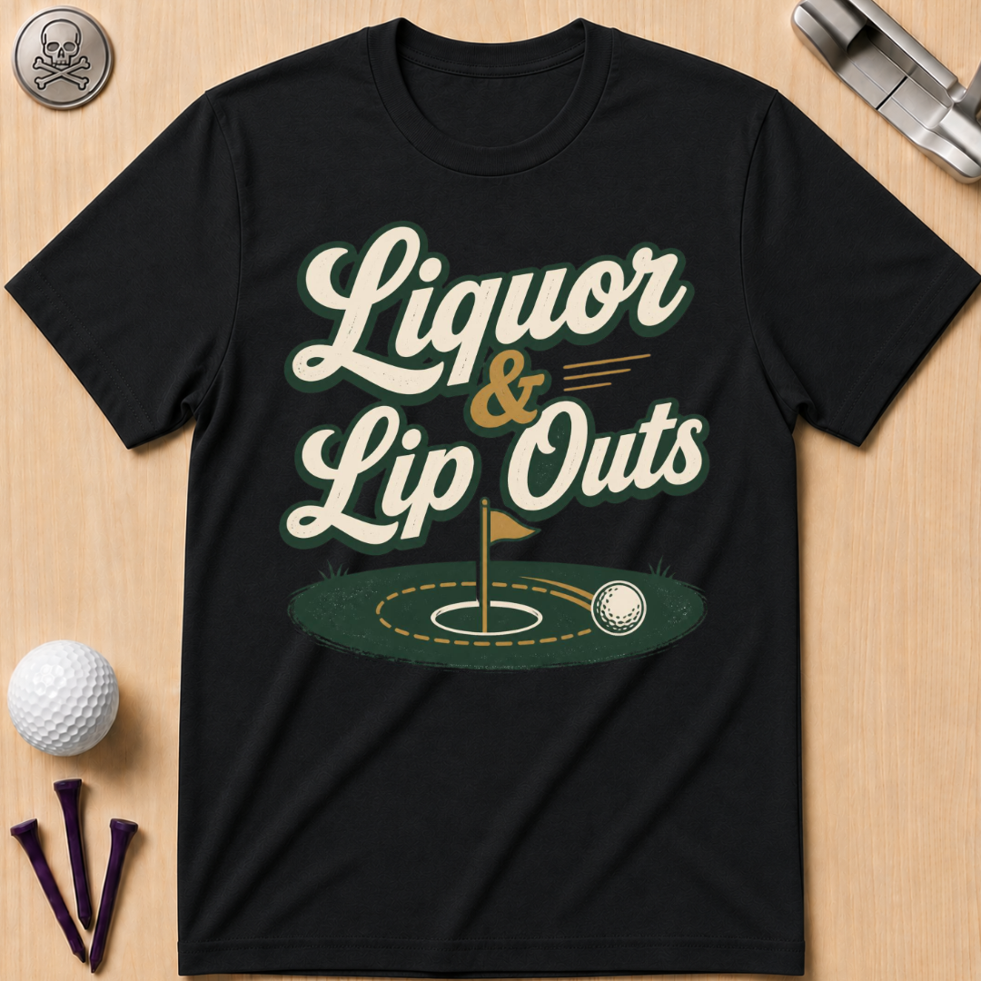 Liquor & Lip Outs Golf T-Shirt