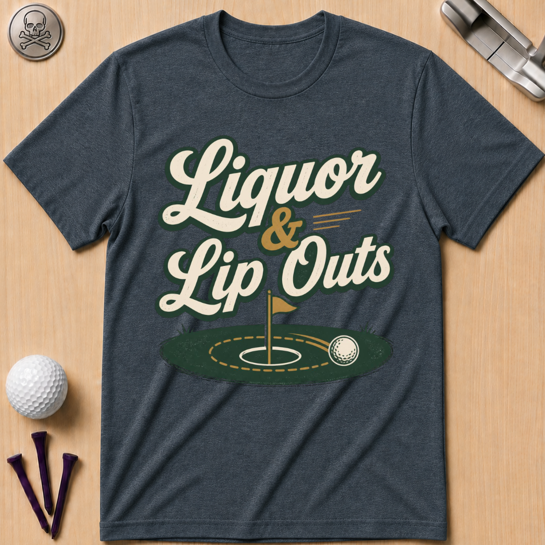 Liquor & Lip Outs Golf T-Shirt