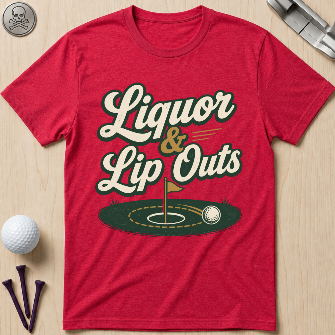 Liquor & Lip Outs Golf T-Shirt