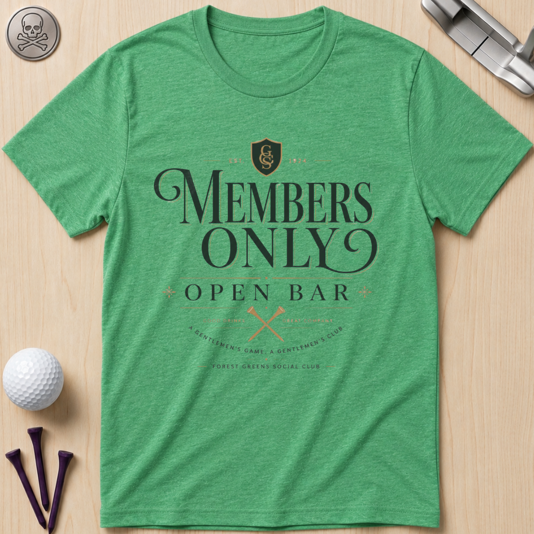 Members Only Open Bar Golf T-Shirt