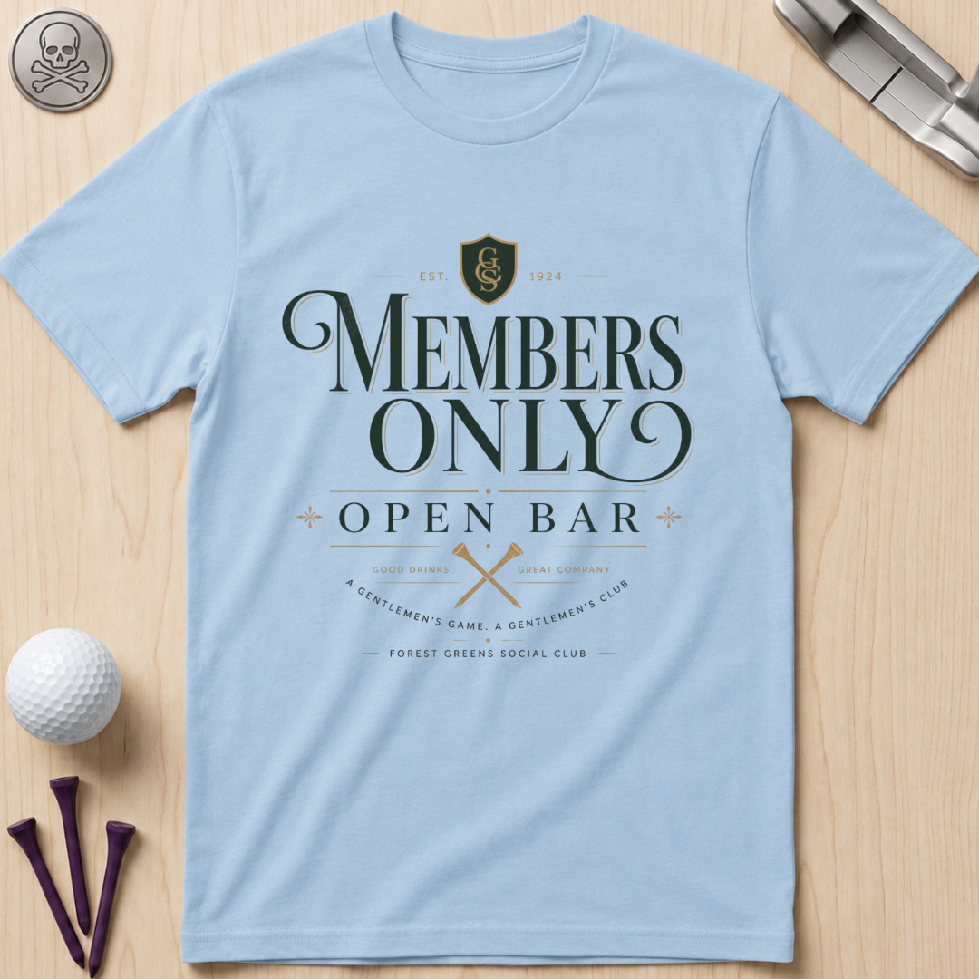 Members Only Open Bar Golf T-Shirt