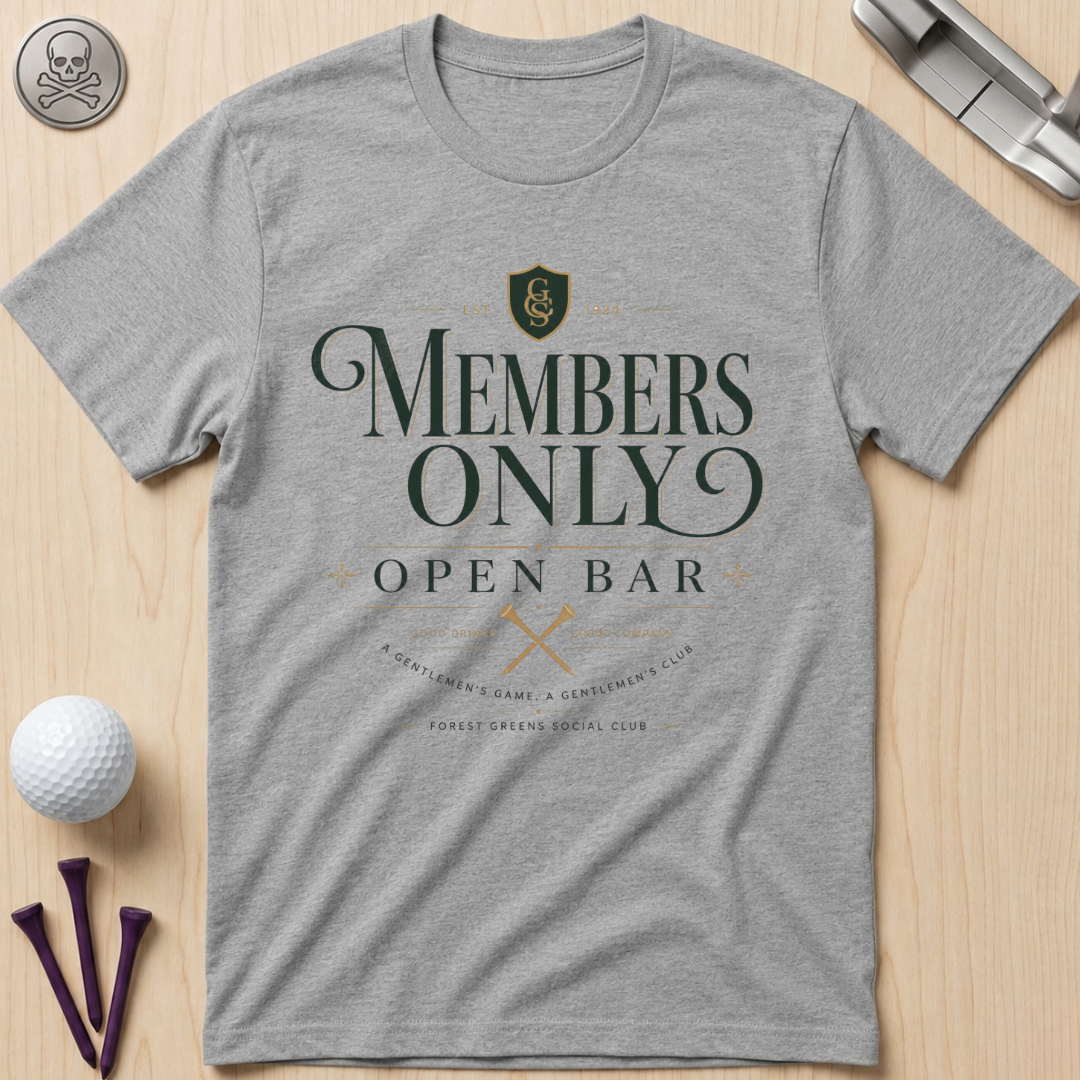 Members Only Open Bar Golf T-Shirt