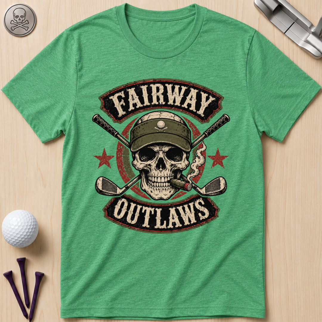 Fairway Outlaws Golf Skull T-Shirt
